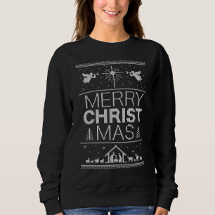 Ugly Christmas Sweater Christ Christian nativity
