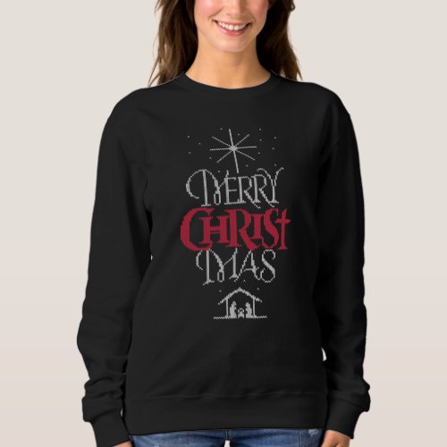 Ugly Christmas Sweater Christian Religious Star