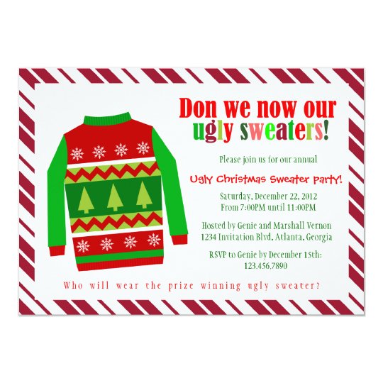 Christmas Sweater Invitations Templates 7