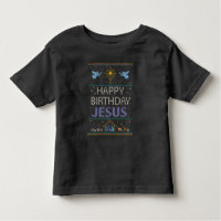 Ugly Christmas Sweater Color Happy Birthday Jesus
