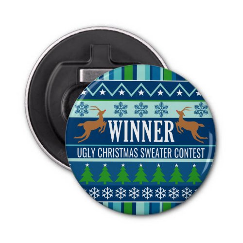 Ugly Christmas Sweater Contest Winner First Place Bottle Opener