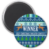 Ugly Christmas Sweater Contest Winner novelty Magnet (Front)
