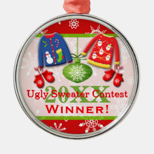 Ugly Christmas Sweater Contest Winner Ornament 5