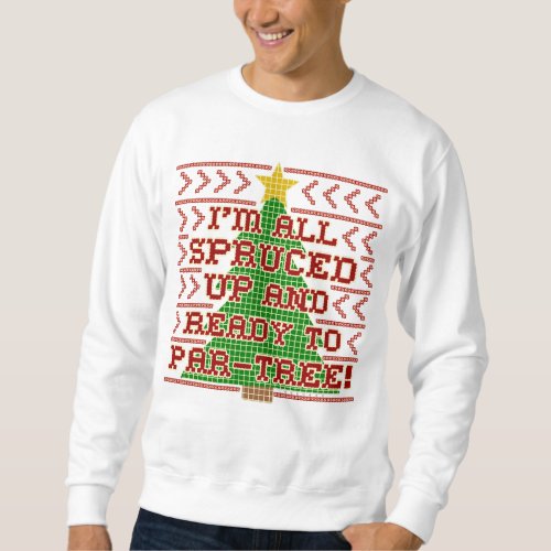 Ugly Christmas Sweater Cross Stitch Spruced Up Pun