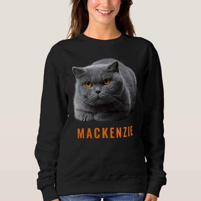 Ugly Christmas Sweater. Custom Photo & Name Womens Sweatshirt (Front)