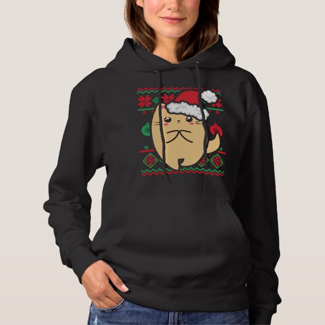 Ugly Christmas Sweater Cute Kawaii Anime Chibi Shy (Front)