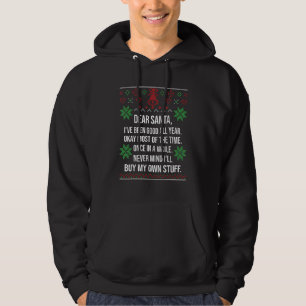 Ugly Christmas Sweater Dear Santa Claus Wish List 