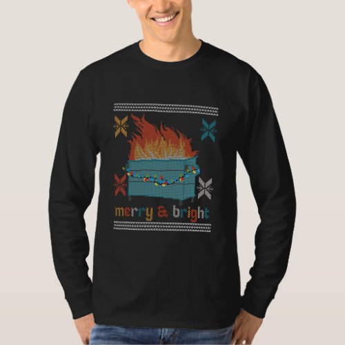 Ugly Christmas Sweater Dumpster Fire Merry And