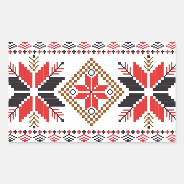 Ugly Christmas Sweater Fair Isle Rectangular Sticker (Front)