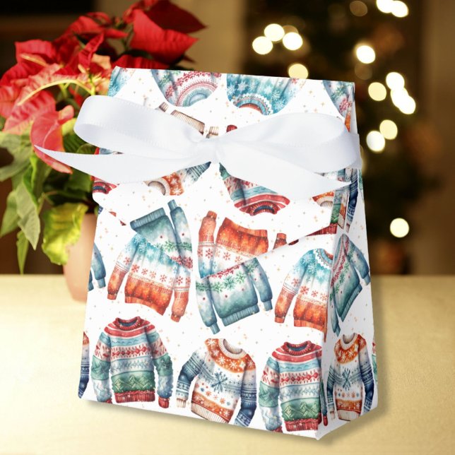 Ugly Christmas Sweater Favor Boxes (Creator Uploaded)