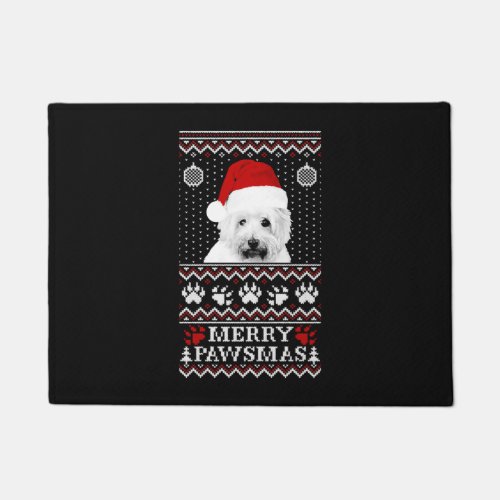 Ugly Christmas sweater for Westie lover Doormat