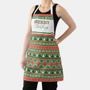Ugly Christmas Sweater Fun Holiday Apron