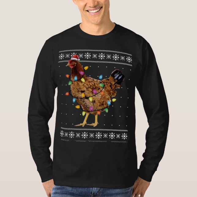 Ugly Christmas Sweater Funny Chicken Christmas (Front)