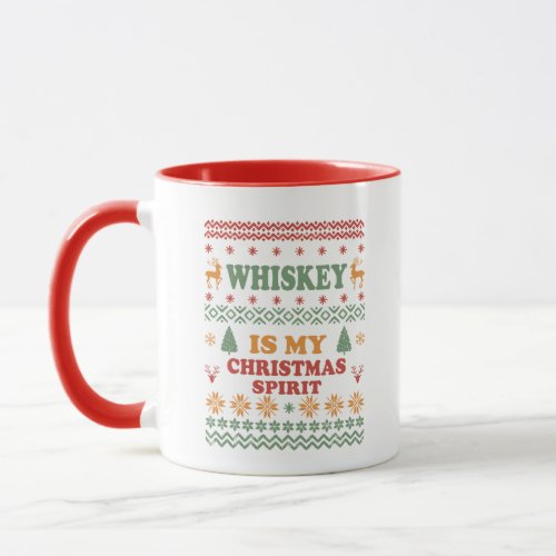 ugly christmas sweater funny whiskey quote mug