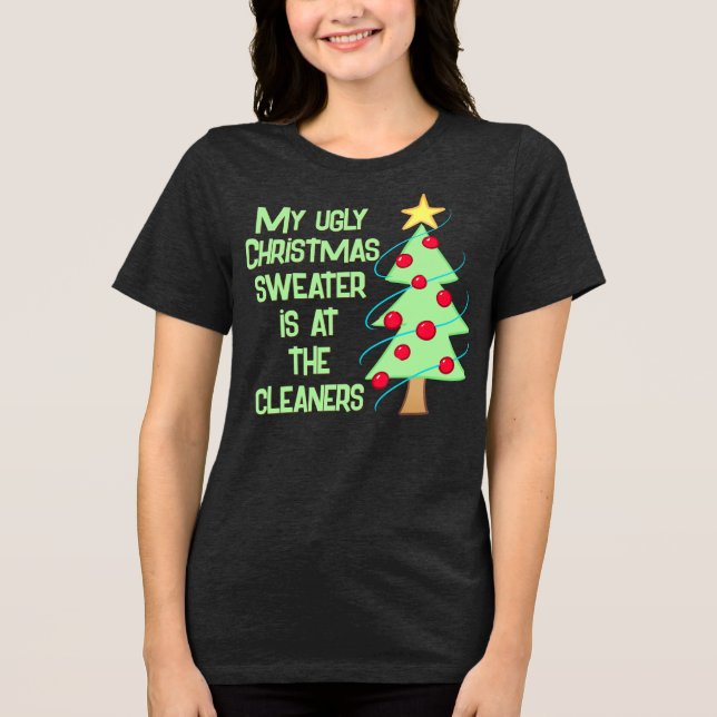 Ugly Christmas Sweater Funny Women's T-Shirt (Front)