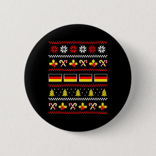 Ugly Christmas Sweater Germany Flag Button
