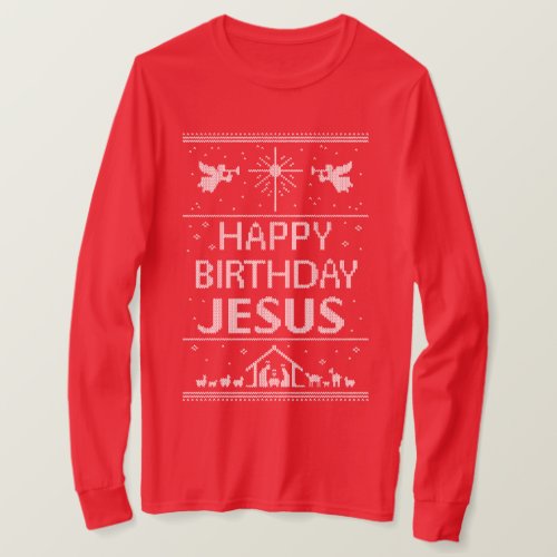 Ugly Christmas Sweater Happy Birthday Jesus