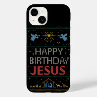 Ugly Christmas Sweater - Happy Birthday Jesus Red