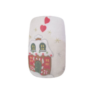 ugly christmas sweater heart house nail decals