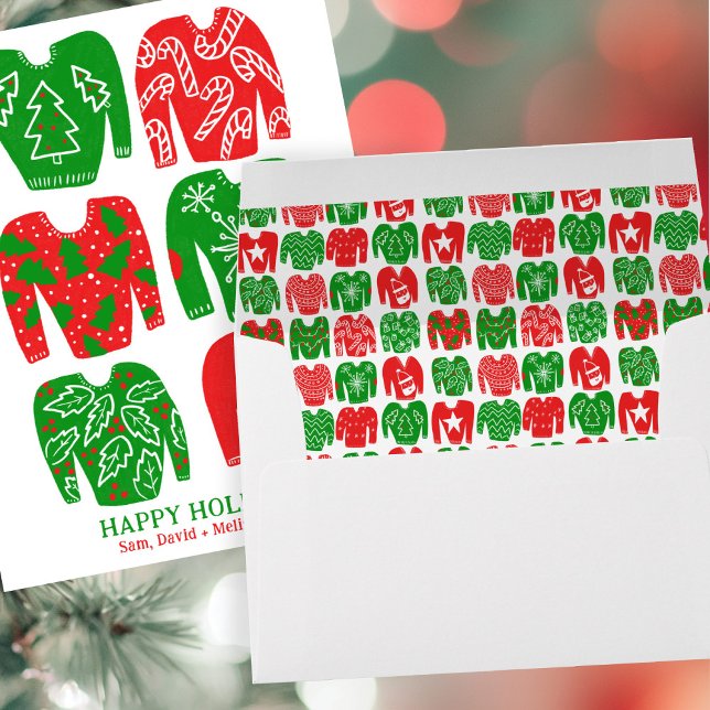 Ugly Christmas Sweater Holiday Card Envelope (Ugly Christmas Sweater Holiday Card Envelope
)