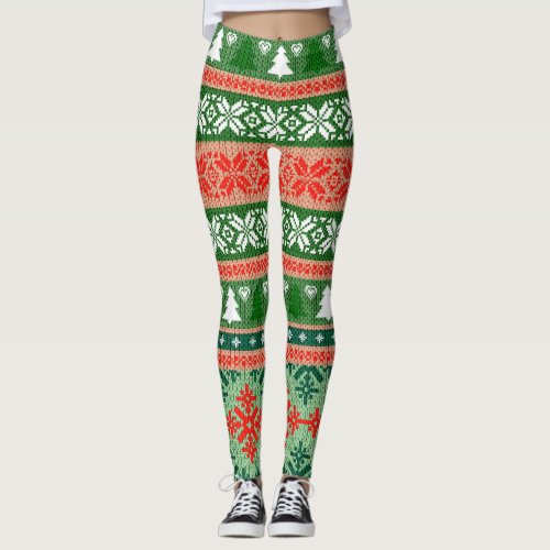 Ugly Christmas Sweater  Holiday Leggings