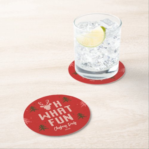 Ugly Christmas Sweater Holiday Party Coasters