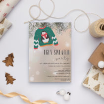 Ugly Christmas Sweater Holiday Party  Invitation