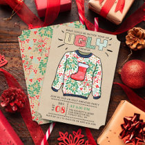 Ugly Christmas Sweater Holiday Party Invitation
