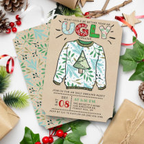Ugly Christmas Sweater Holiday Party Invitation