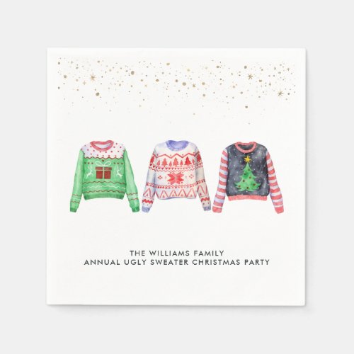 Ugly Christmas Sweater  Holiday Party Napkins