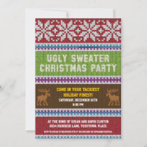 Ugly Christmas Sweater Holiday Party RSVP Card