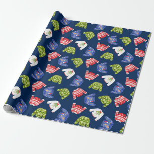 Ugly Christmas sweater holiday pattern Wrapping Paper