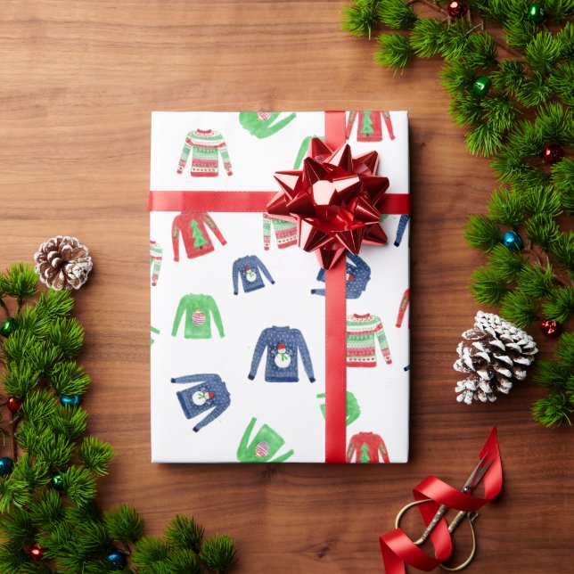 Ugly Christmas Sweater Holiday  Wrapping Paper (Holiday Gift)