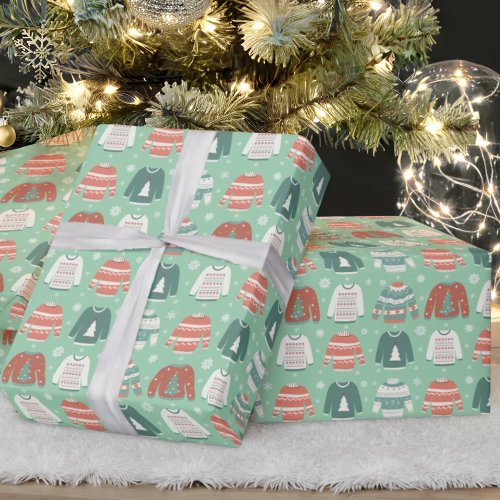 Ugly Christmas Sweater Holiday Wrapping Paper