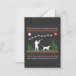 Ugly Christmas Sweater Hunting Season Santa Note Card