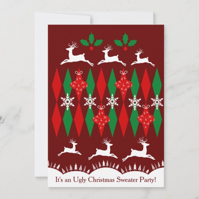 Ugly Christmas Sweater Invitation (Front)