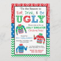 Ugly Christmas Sweater Invitation, Christmas Party Invitation