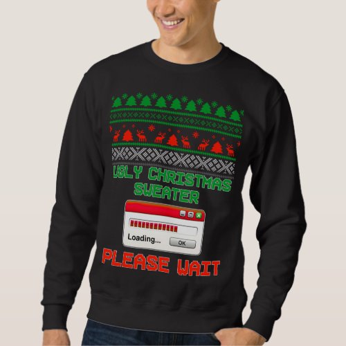 Ugly Christmas Sweater Loading Funny X_mask Design