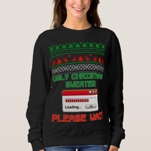 Ugly Christmas Sweater Loading Funny X_mask Design