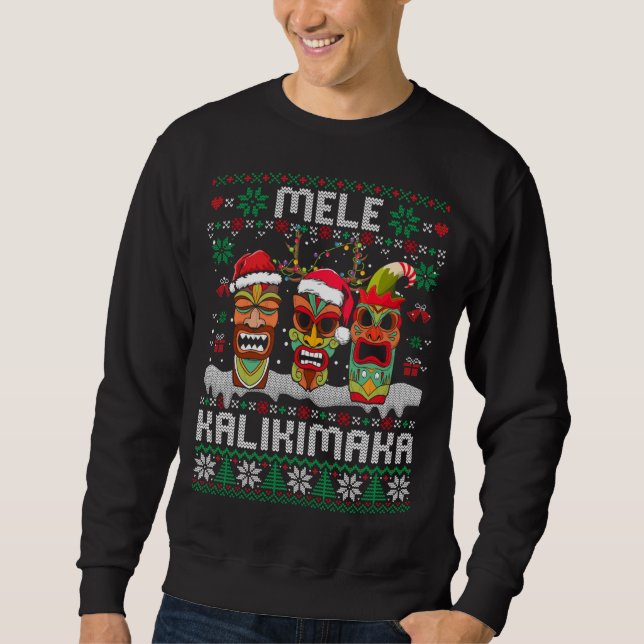 Ugly Christmas Sweater Mele Kalikimaka Hawaiian Xm (Front)