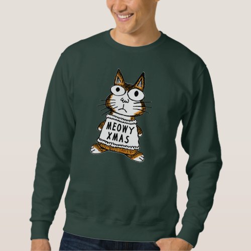 Ugly Christmas Sweater __ Meowy Xmas