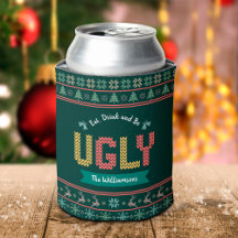 Ugly Christmas Sweater Nordic Knit Your Name Green