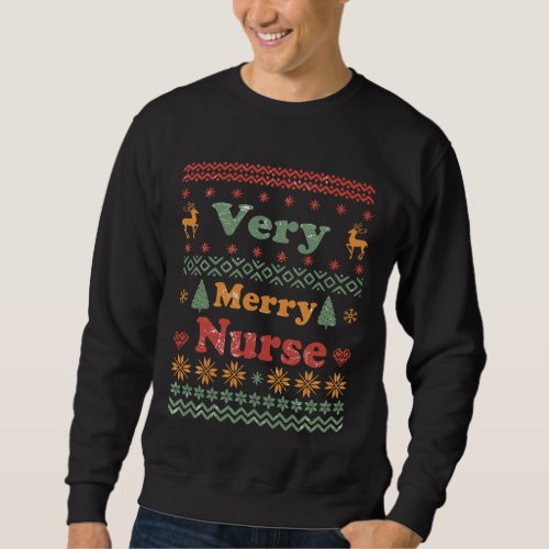 ugly christmas sweater nurse vintage