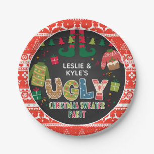 Ugly Christmas Sweater Paper Plate