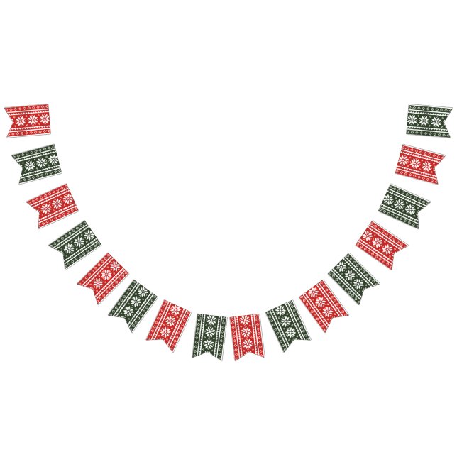 Ugly Christmas Sweater party Bunting Flags (All)