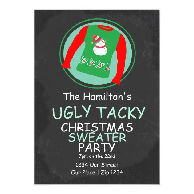 Ugly Christmas Sweater Party Invitation