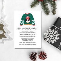 Ugly Christmas Sweater Party Holiday Invitation