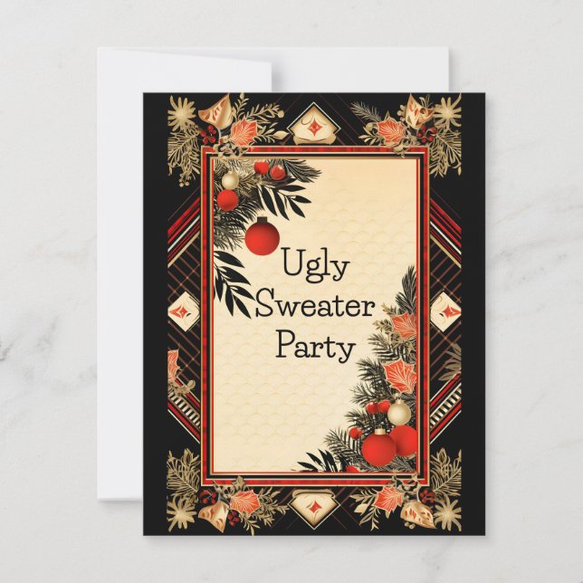 Ugly Christmas Sweater  Party  Invitation (Front)