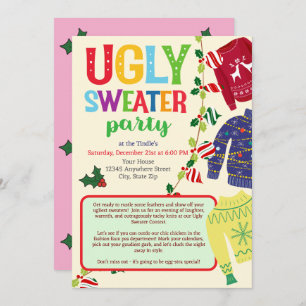 Ugly Christmas Sweater Party Invitation