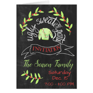 Ugly Christmas Sweater Party Invitation
